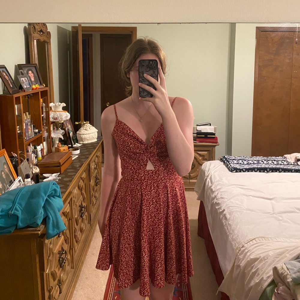 red summer dress
